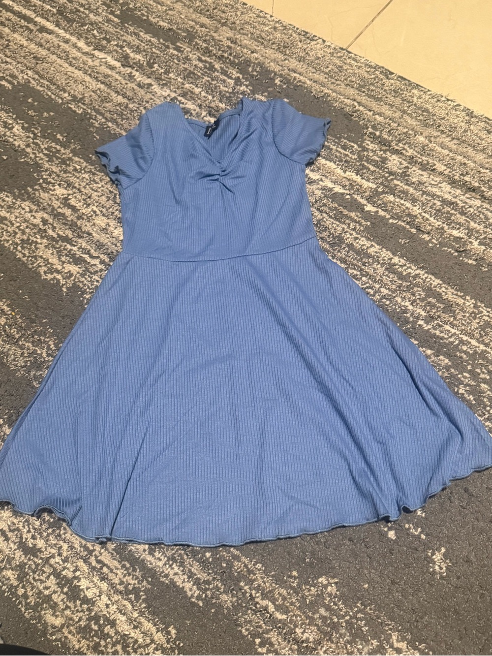 lilt Light Blue Short-Sleeve Fit & Flare Dress